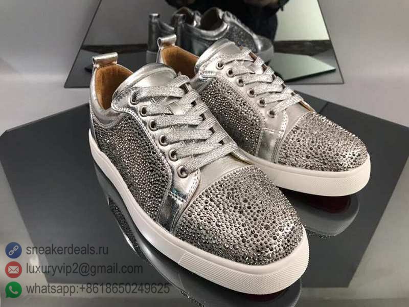 CHRISTIAN LOUBOUTIN UNISEX SNEAKERS SILVER D8010280